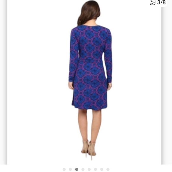 Hatley Blue and Pink Geometric Dress - Picture 2 of 5